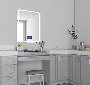 Tilpasset høy glans, hvit badeværelse Vanity Design.