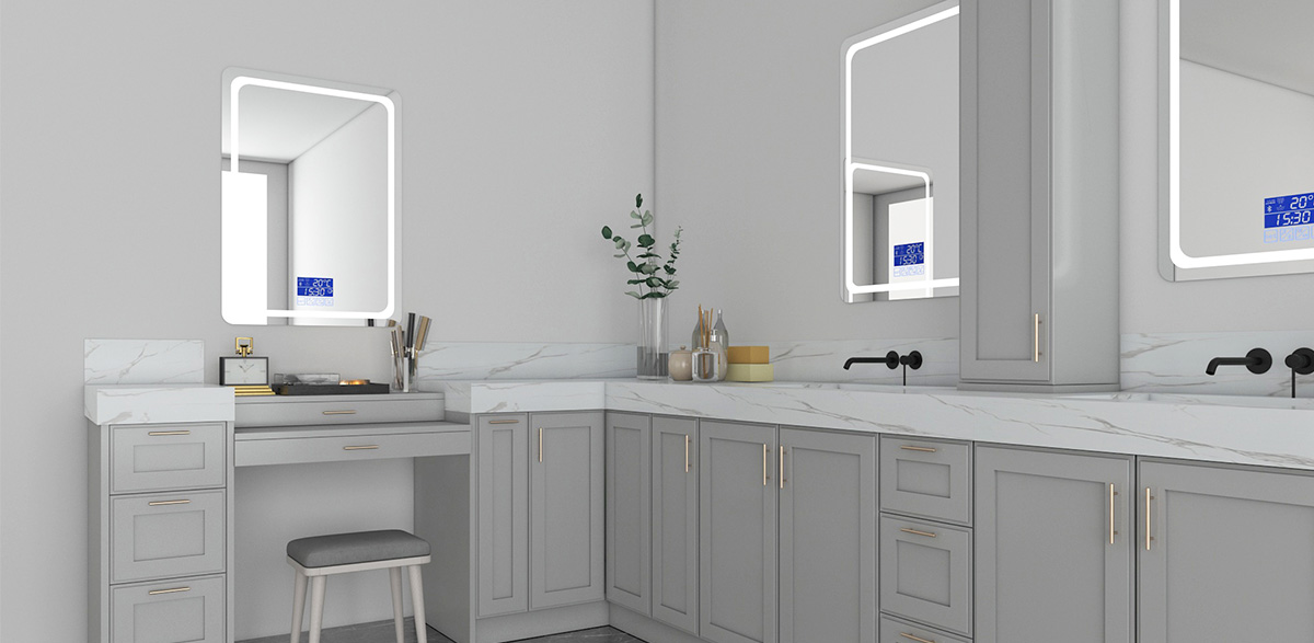white shaker style bathroom vanity
