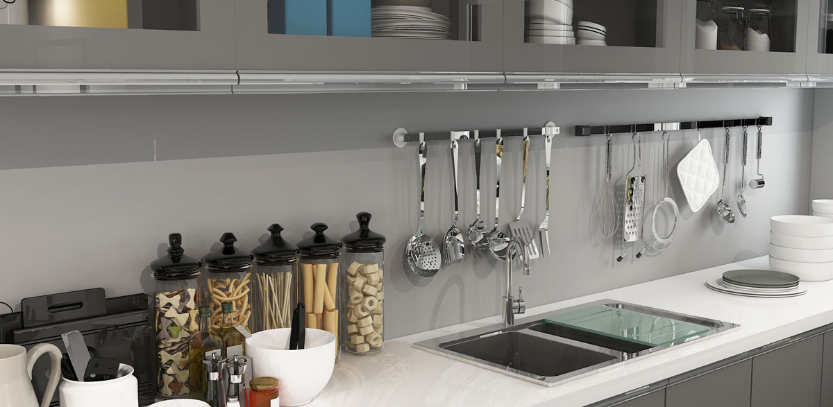 grey gloss kitchen cabinets