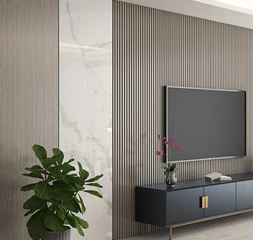 Tilpasset Hvit Hvit Gloss Flytende TV-enhet med led lysdesign