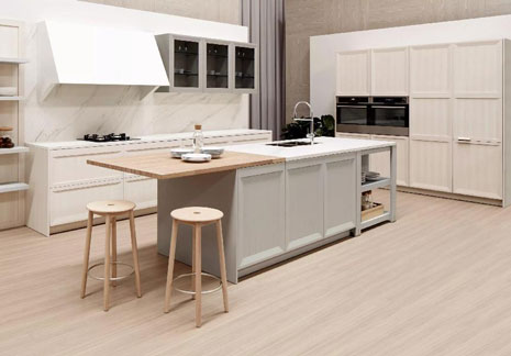 modern beige kitchen cabinets